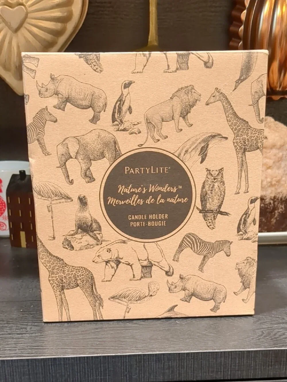 Partylite Natures Wonder Love Seregeti Elephant Snow Globe Votive Candle Holder - Picture 10 of 10